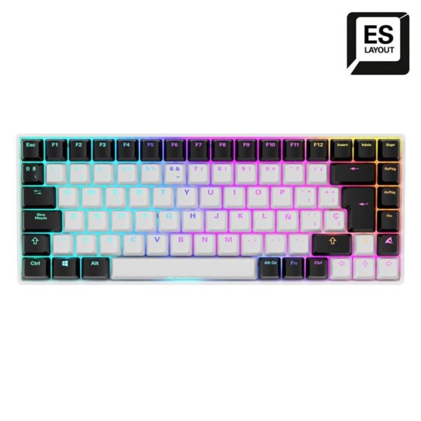 Teclado sharkoon skiller sgk50 s3 inalambrico blanco