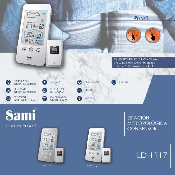 ESTACION MET. SAMI - VERT / TACTIL / INT-EXT / LCD - BLANCO - Image 2