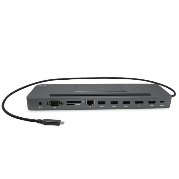 Docking station con adaptador de corriente universal i - tec usb - c -  1x hdmi 1x vga 1x displayport 1x glan 2x usb 3.0 2x usb 2.0 1x sd - microsd 1x audio pd 85w