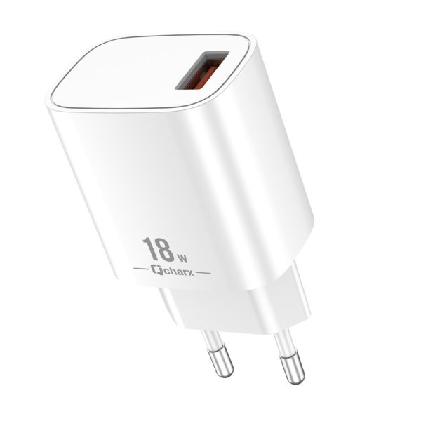 Cargador qcharx artemisia 3a 18w puerto usb blanco