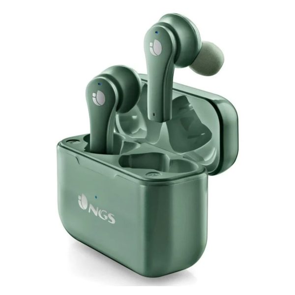 Auriculares inalambricos ngs artica bloom green bluetooth 5.1 + estuche de carga - verde