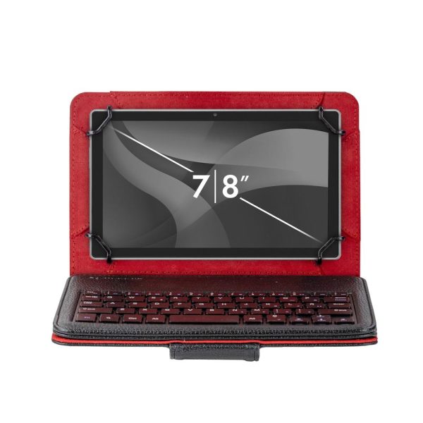 Funda para tablet hasta 8 pulgadas teclado con cable