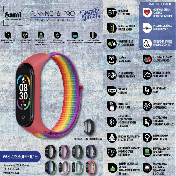 RELOJ SAMI WEARABLE SMARTBAND RUNNING 6 PRO LIMITED EDITION - Image 2