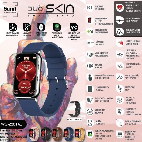 RELOJ SAMI WEARABLE SMARTBAND 3ATM DUO SKIN - Image 2