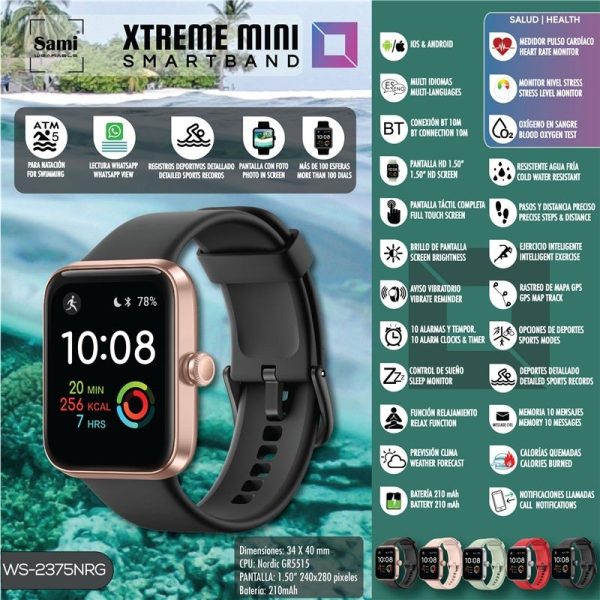 RELOJ SAMI WEARABLE SMARTBAND 5ATM XTREME MINI - Image 2