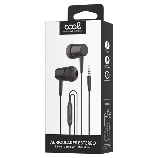 Auriculares 3,5 mm COOL Bear Stereo Con Micro Negro - Image 2