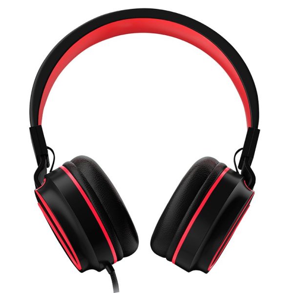 Auriculares Cascos Jack 3,5 mm COOL Toronto Con Micro Negro-Rojo - Image 2