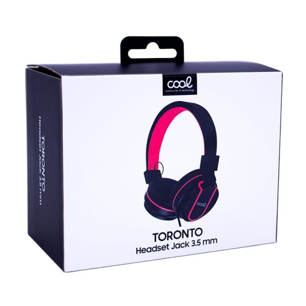 Auriculares Cascos Jack 3,5 mm COOL Toronto Con Micro Negro-Rojo - Image 6