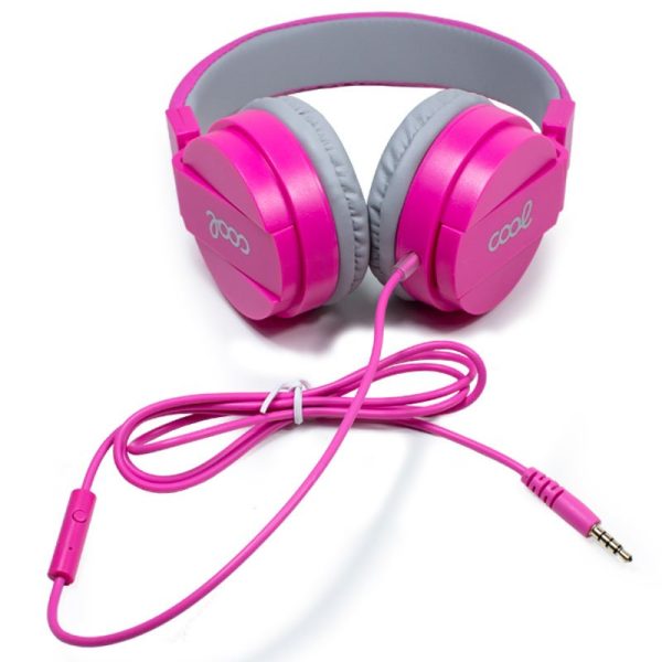 Auriculares Cascos Jack 3,5 mm COOL Toronto Con Micro Rosa - Image 4