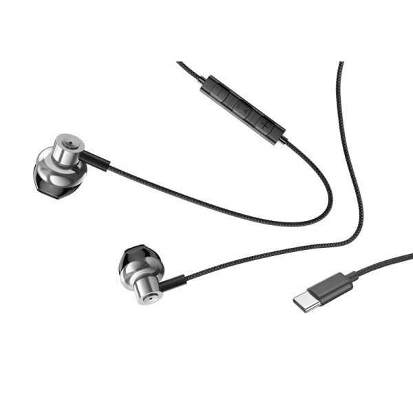 Auriculares COOL Stereo Tipo-C Con Micro Negro - Image 3