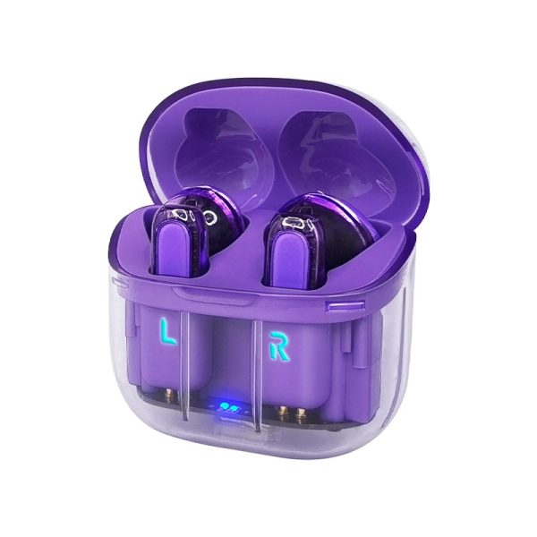 Auriculares Stereo Bluetooth Dual Pod Earbuds COOL Crystal Violeta - Image 2
