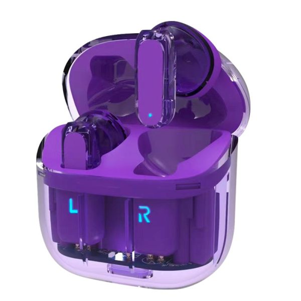 Auriculares Stereo Bluetooth Dual Pod Earbuds COOL Crystal Violeta - Image 3