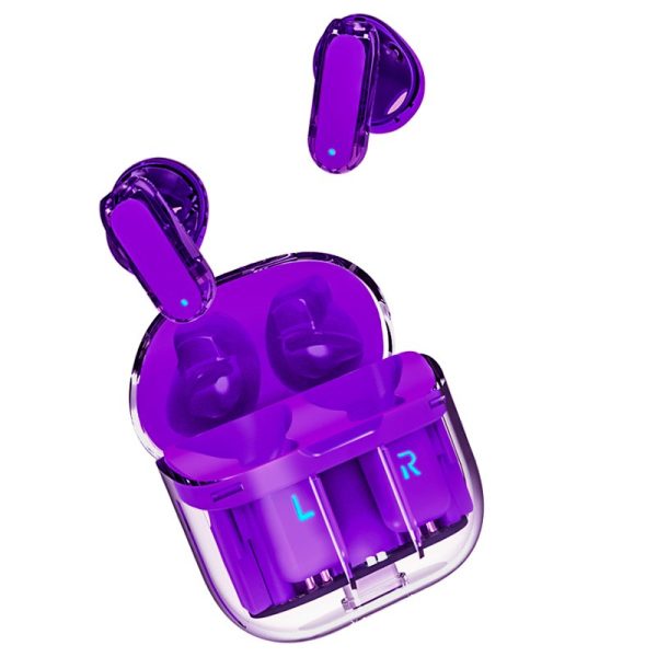 Auriculares Stereo Bluetooth Dual Pod Earbuds COOL Crystal Violeta - Image 4