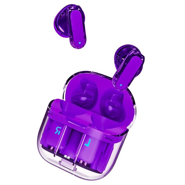 Auriculares Stereo Bluetooth Dual Pod Earbuds COOL Crystal Violeta - Image 6