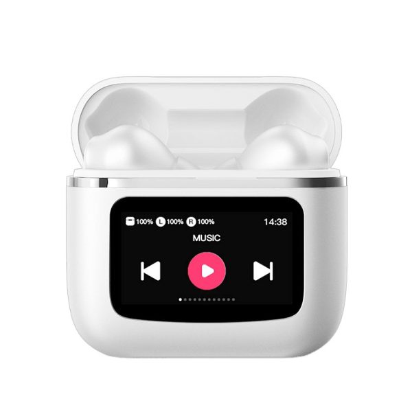 Auriculares Stereo Bluetooth Earbuds Lcd COOL Touch Blanco - Image 4