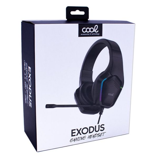 Auriculares Stereo PC / PS4 / PS5 / Xbox Gaming Led RGB COOL Exodus + Adapt. Audio - Image 4