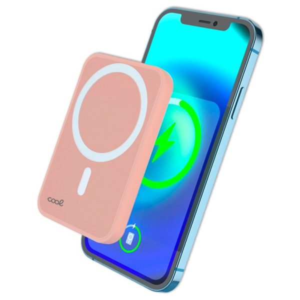Bateria Externa Universal MAGNÉTICA Power Bank Qi 5000 mAh COOL Rosa - Image 2