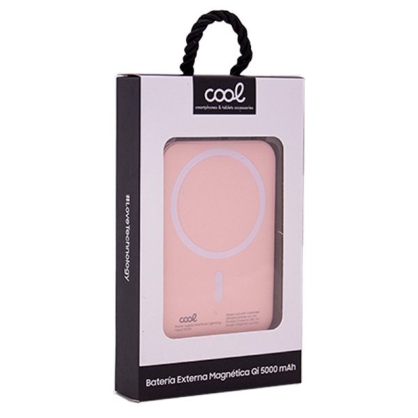 Bateria Externa Universal MAGNÉTICA Power Bank Qi 5000 mAh COOL Rosa - Image 6