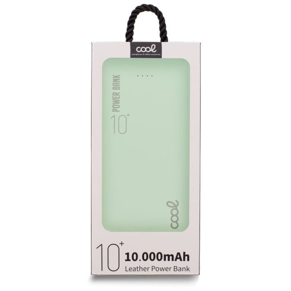 Bateria Externa Universal Power Bank 10.000 mAh (2 x usb / 2.1A) COOL Leather Verde - Image 5