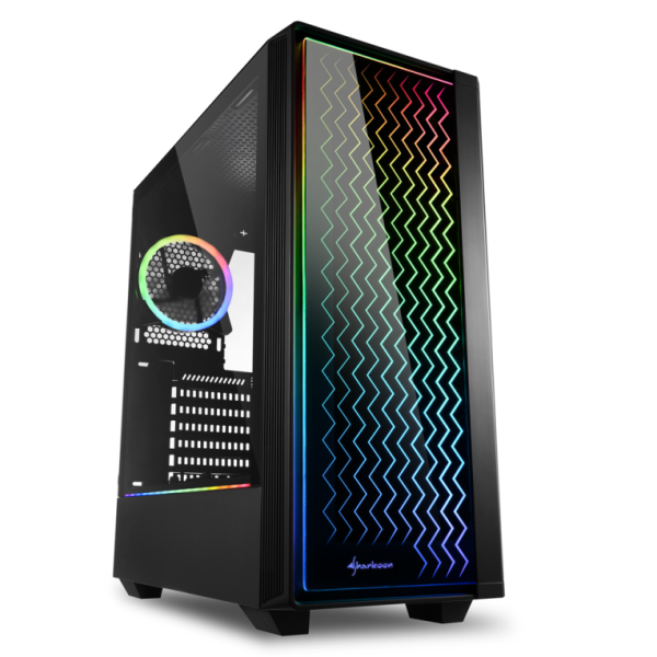 CAJA SHARKOON LIT 200 ATX 2XUSB3.0 RGB SIN FUENTE NEGRO