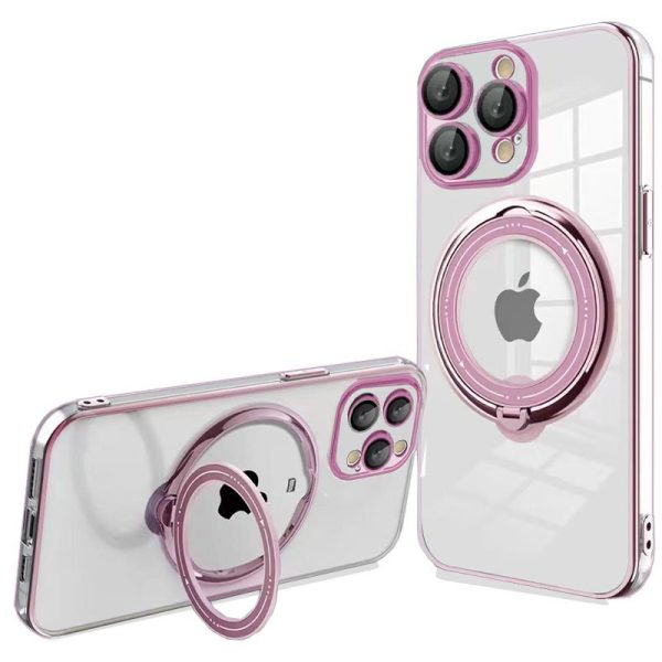 Carcasa COOL para iPhone 15 Pro Magnética Ring Rosa