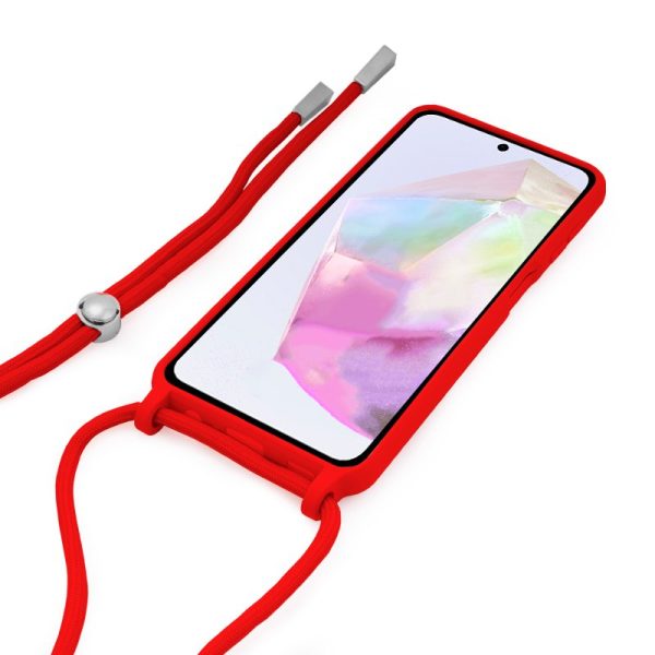 Carcasa COOL para Samsung A356 Galaxy A35 5G Cordón Liso Rojo - Image 2