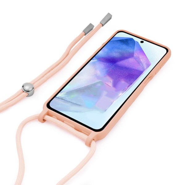 Carcasa COOL para Samsung A556 Galaxy A55 5G Cordón Liso Rosa - Image 2