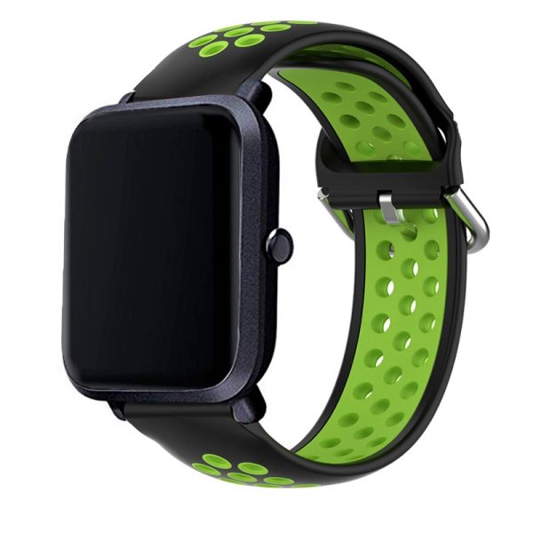 Correa Universal 20mm Amazfit Bip / GTS / Bip Lite / Huawei / Samsung / COOL Goma Negro-Verde - Image 2