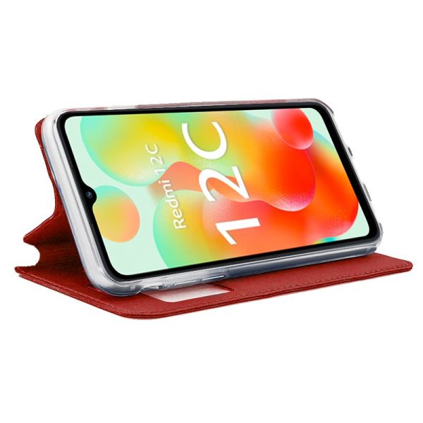 Funda COOL Flip Cover para Xiaomi Redmi 12C Liso Rojo - Image 2