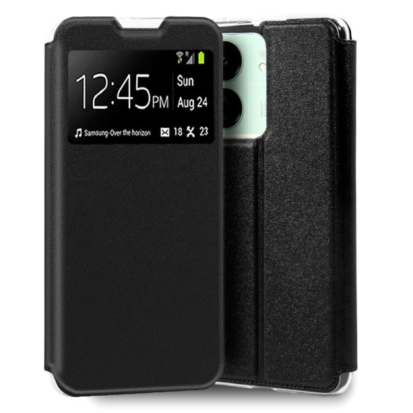 Funda COOL Flip Cover para Xiaomi Redmi 13C / Poco C65 Liso Negro