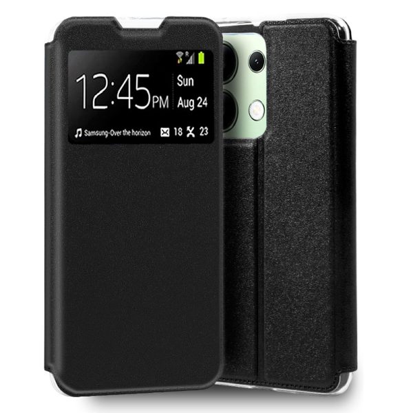 Funda COOL Flip Cover para Xiaomi Redmi Note 13 Liso Negro