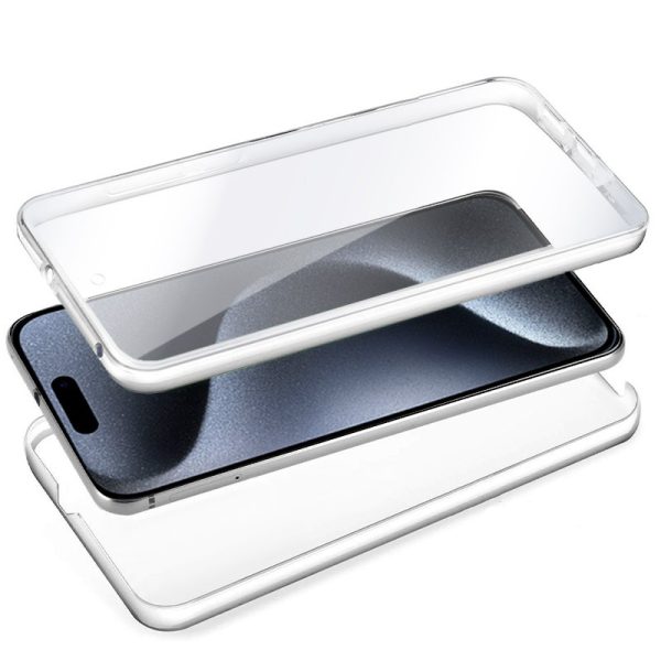 Funda COOL Silicona 3D para iPhone 15 Pro (Transparente Frontal + Trasera) - Image 2