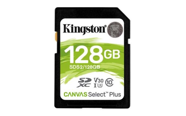 MEMORIA SD 128GB KINGSTON CANVAS SELECT PLUS SDXC Clase 10