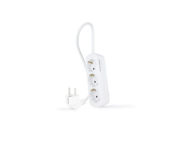 REGLETA PROTECTORA 3 TOMAS BLANCO NANOCABLE