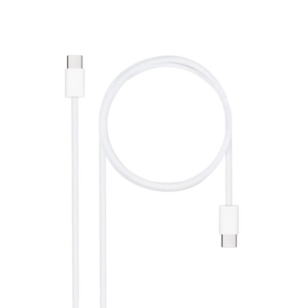 CABLE USB-C A USB-C 1M BLANCO NANOCABLE