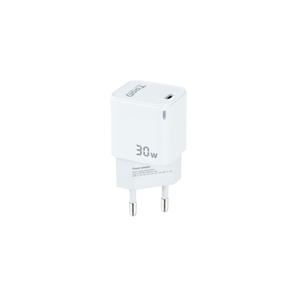 CARGADOR DE PARED TOOQ GAN USB-C PD 30W