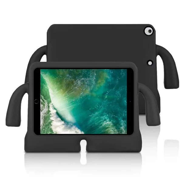 Funda Antigolpe iPad Pro 10.5/iPad 10.2 Silicona Reforzada para niños, disponible en 8 colores : Color - Negro, Lampara - Sin Lampara