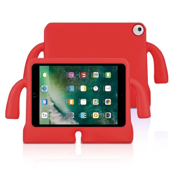 Funda Antigolpe iPad Pro 9.7 / New iPad 2017 Silicona Reforzada para niños, disponible en 8 colores : Color - Negro, Lampara - Sin Lampara