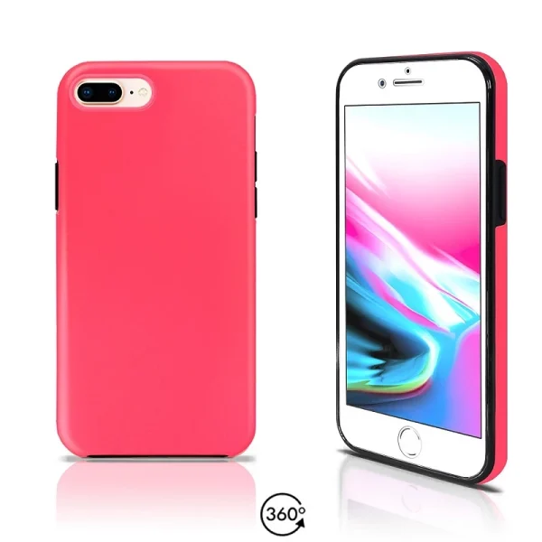 Funda Doble iPhone 8 Plus Silicona Delantera y Trasera 360 - 4 Colores : Color - Negro - Image 3