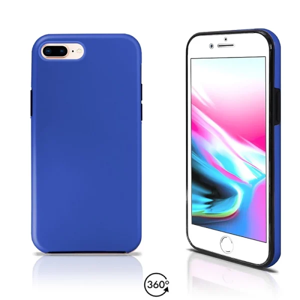 Funda Doble iPhone 8 Plus Silicona Delantera y Trasera 360 - 4 Colores : Color - Negro - Image 5