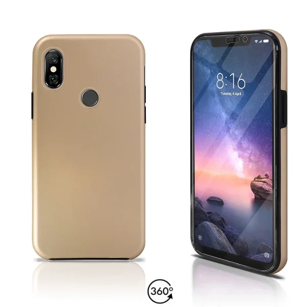 Funda Doble Xiaomi Redmi NOTE 6 Silicona Delantera y Trasera 360 - 4 Colores : Color - Dorado - Image 4