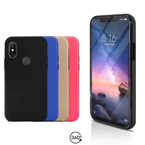 Funda Doble Xiaomi Redmi NOTE 6 Silicona Delantera y Trasera 360 - 4 Colores