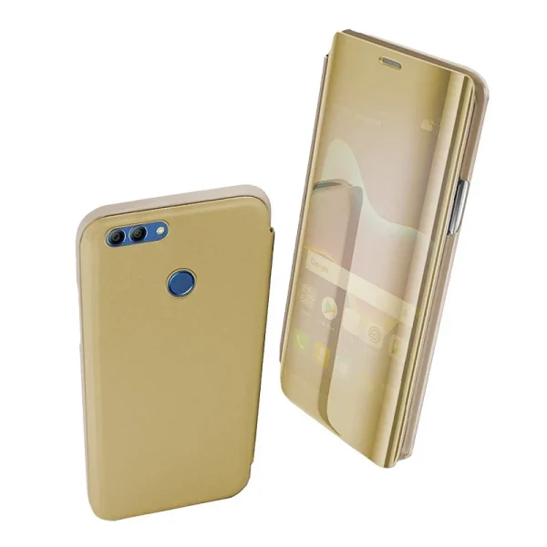 Funda Flip con Stand Huawei Y9 2018 Clear View - 6 Colores : Color - Morado, Lampara - Sin Lampara - Image 2