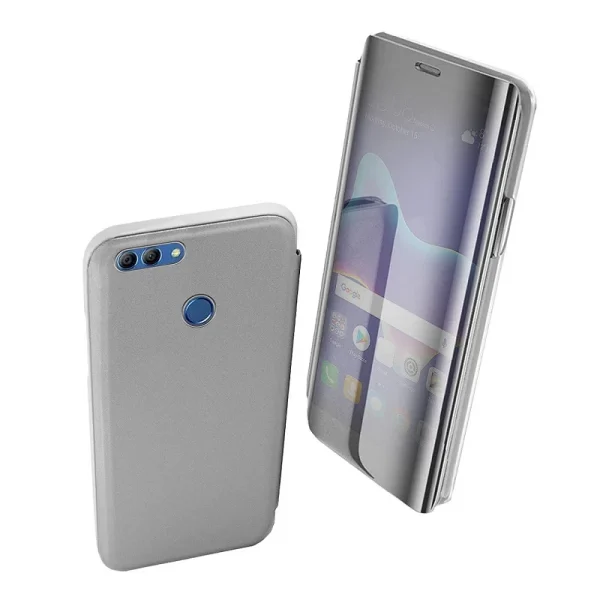 Funda Flip con Stand Huawei Y9 2018 Clear View - 6 Colores : Color - Morado, Lampara - Sin Lampara - Image 6