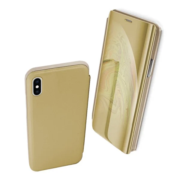 Funda Flip con Stand iPhone Xs Max Clear View - 6 Colores : Color - Rosa, Lampara - Sin Lampara - Image 3