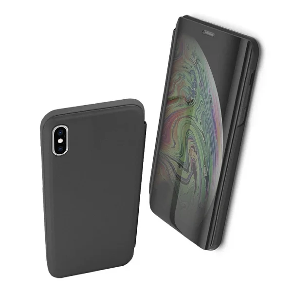 Funda Flip con Stand iPhone Xs Max Clear View - 6 Colores : Color - Rosa, Lampara - Sin Lampara - Image 5