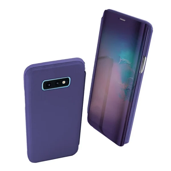 Funda Flip con Stand Samsung Galaxy S10e Clear View - 6 Colores : Color - Plata, Lampara - Sin Lampara - Image 2