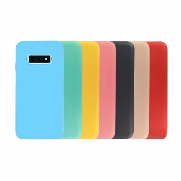 Funda Silicona Suave Samsung Galaxy S10e disponible en 10 Colores : Color - Rojo Oscuro, Lampara - Sin Lampara - Image 2