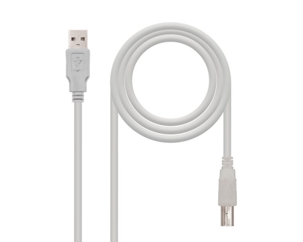 CABLE DE CONEXION USB BEIGE TIPO A-B 1.8 M NANOCABLE