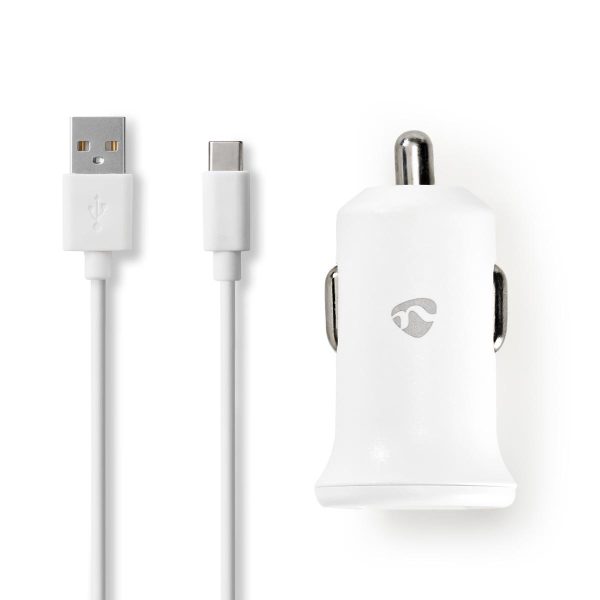NEDIS CARGADOR DE COCHE | 1X 2,4 A | PUERTO: 1X USB-A | USB-C (SUELTO) CABLE | 1.00 M | 12 W